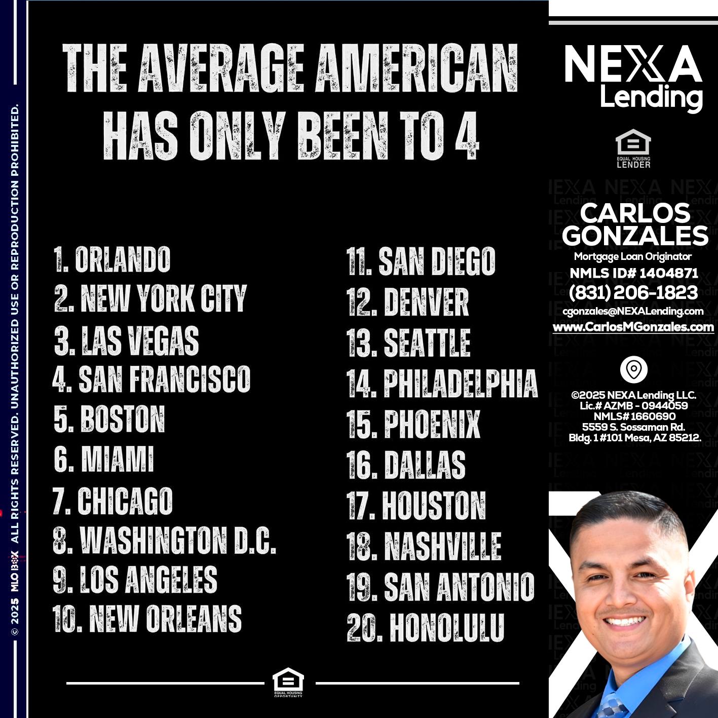 THE AVERAGE AMERICAN - Carlos Gonzales -Mortgage Loan Originator