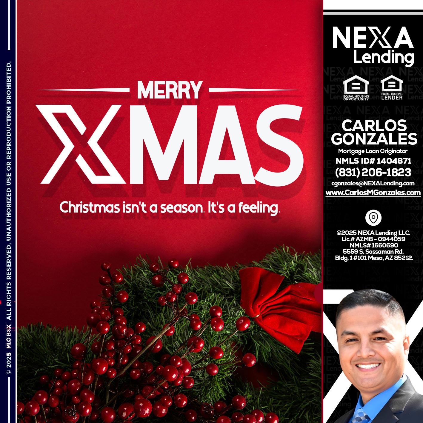 merry xmas - Carlos Gonzales -Mortgage Loan Originator