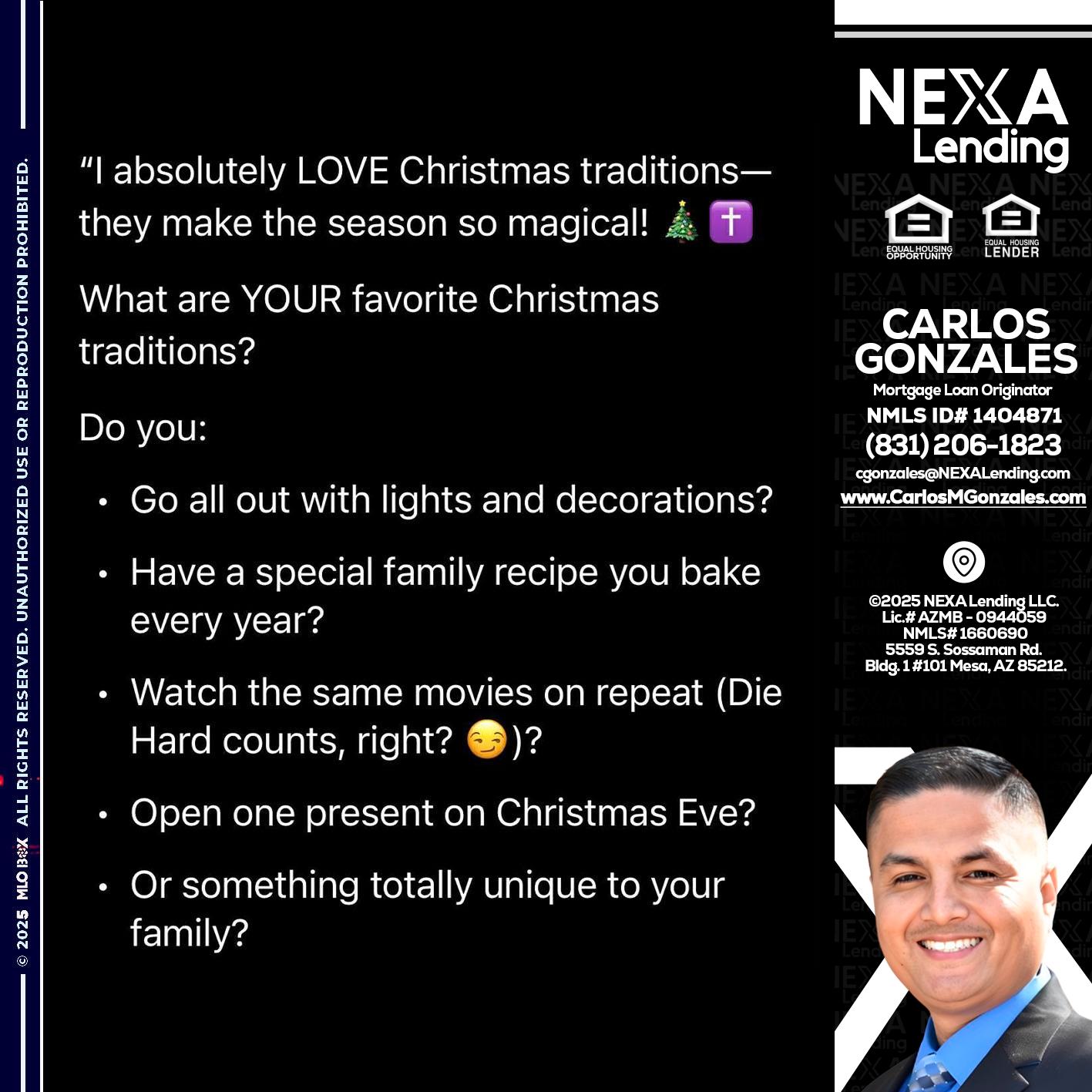 I love christmas - Carlos Gonzales -Mortgage Loan Originator