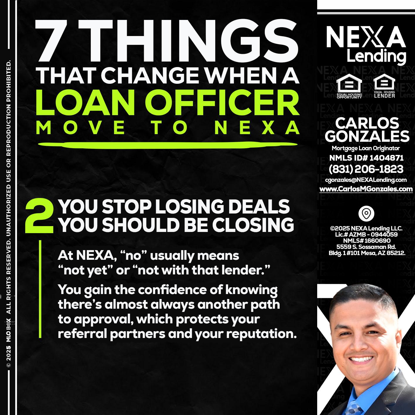 7 THINGS (2) - Carlos Gonzales -Mortgage Loan Originator
