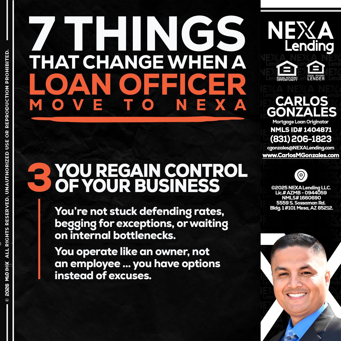 7 things (3) - Carlos Gonzales -Mortgage Loan Originator