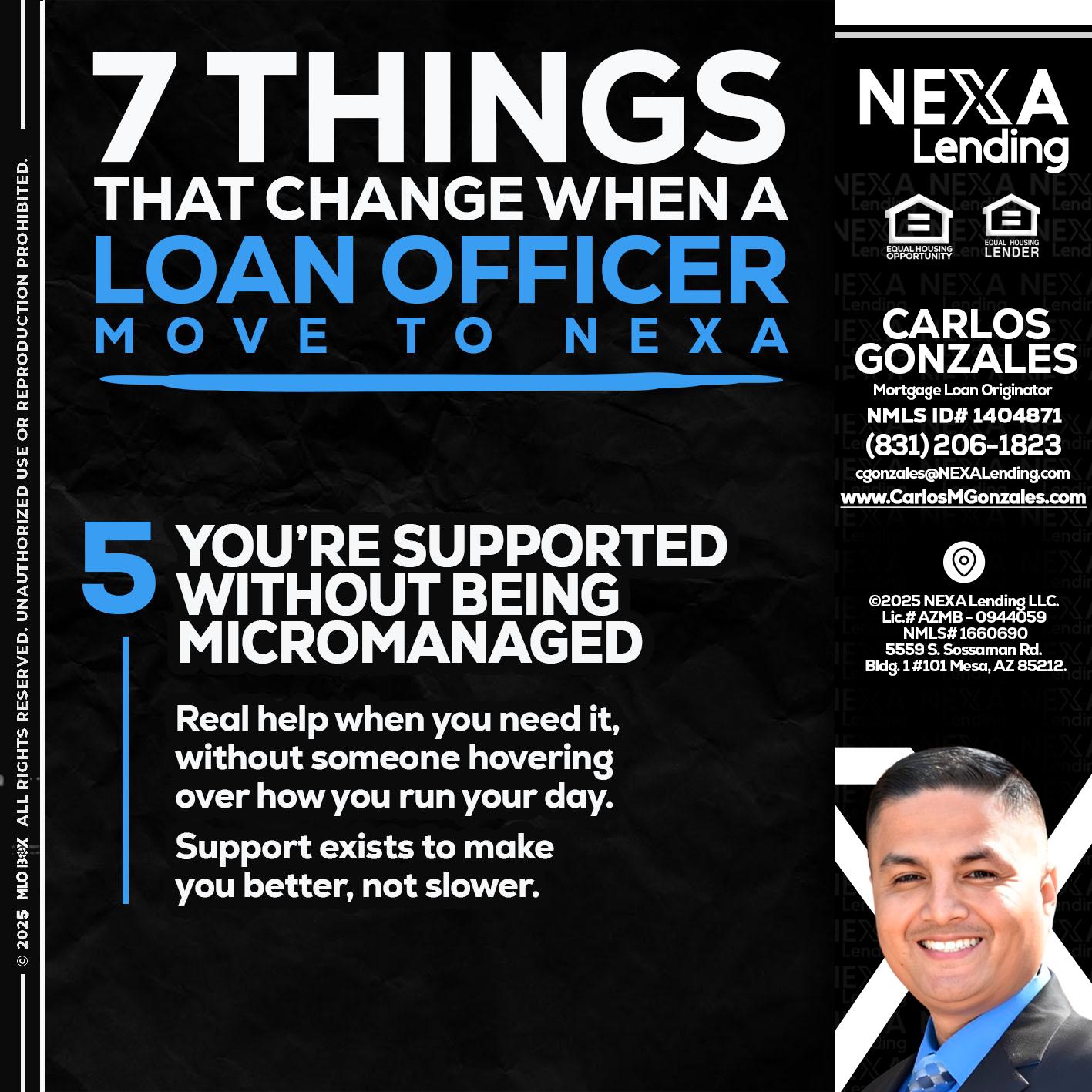 7 THINGS (5) - Carlos Gonzales -Mortgage Loan Originator