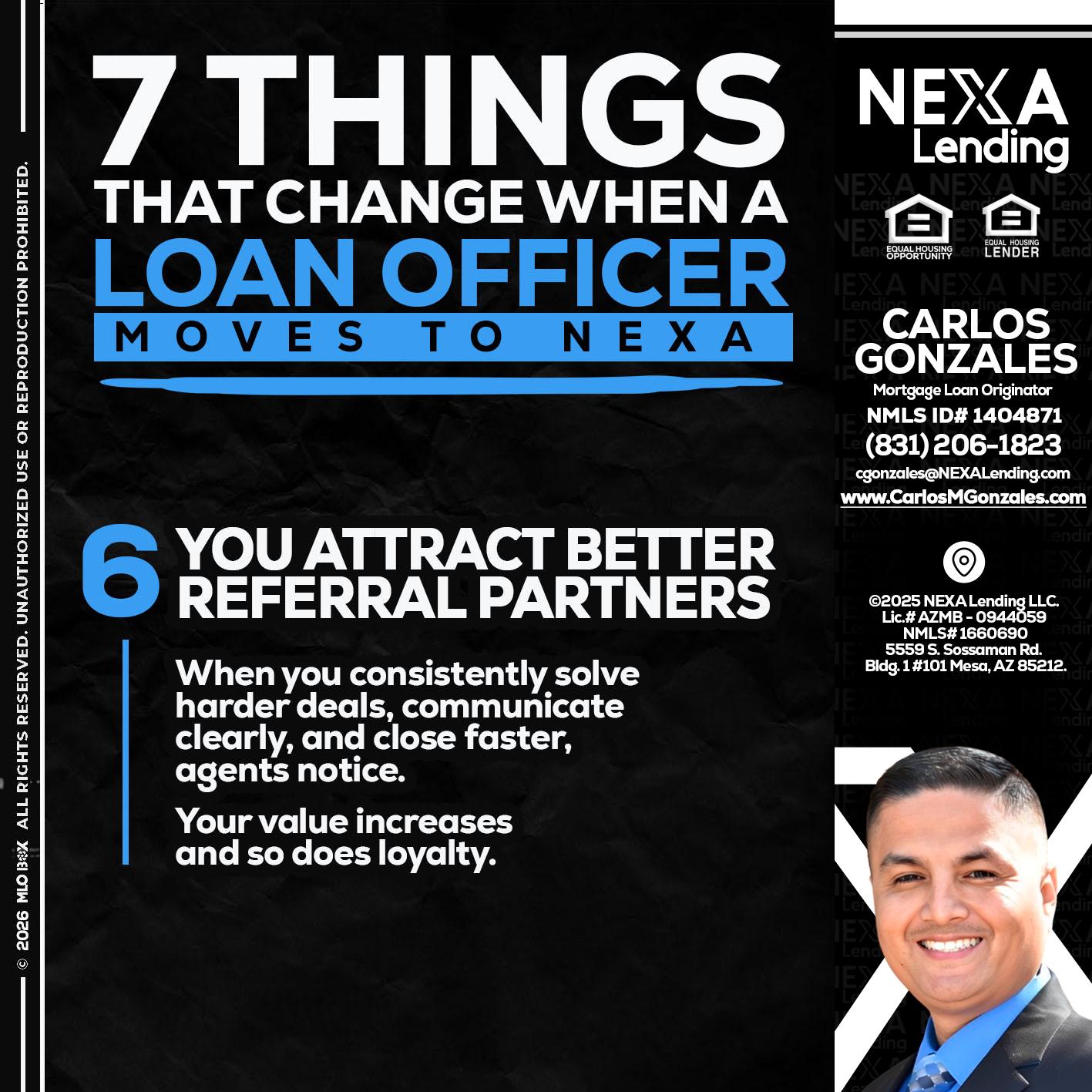 7 THINGS (6) - Carlos Gonzales -Mortgage Loan Originator