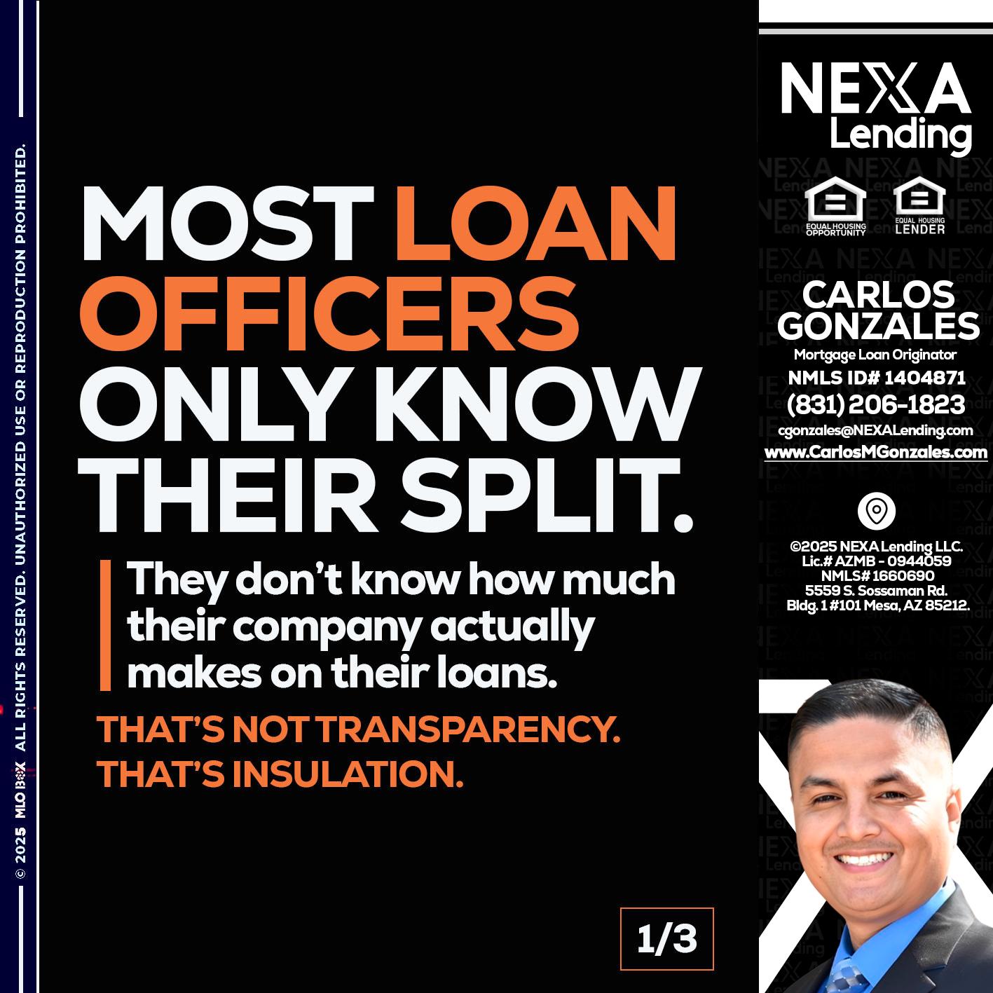 1 OF 3 - Carlos Gonzales -Mortgage Loan Originator