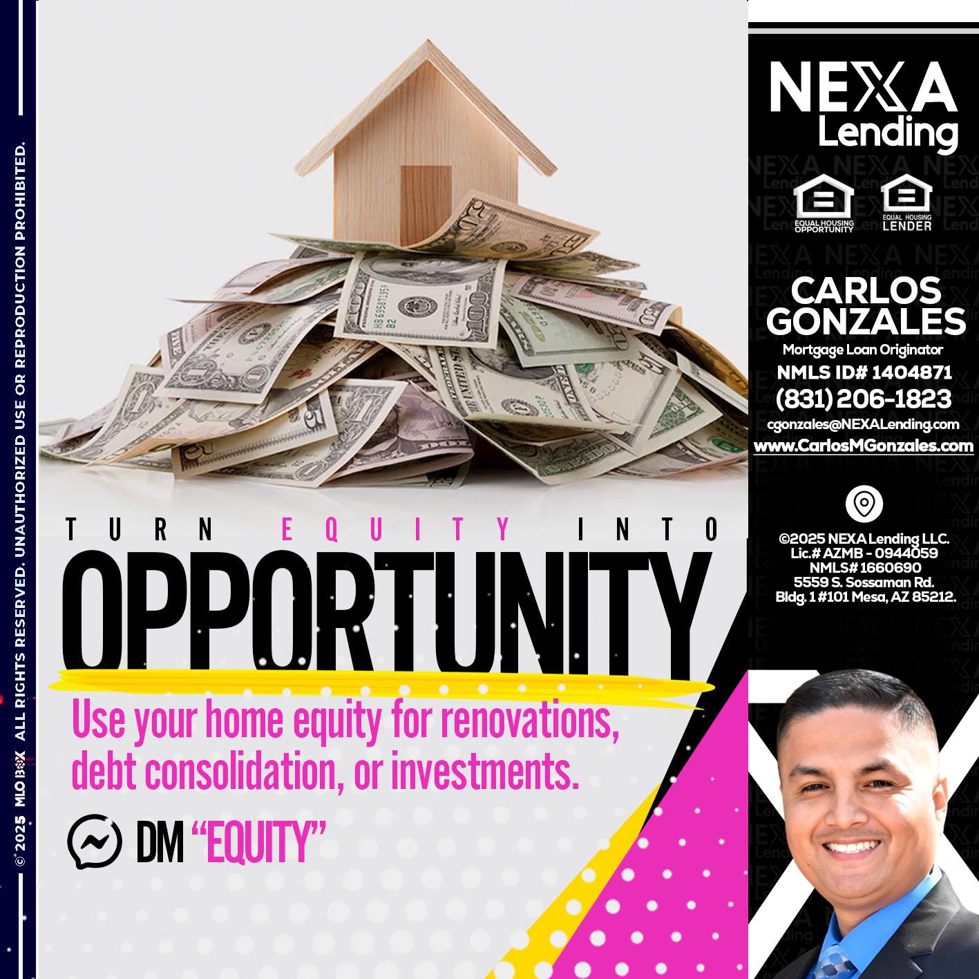 opportunity - Carlos Gonzales -Mortgage Loan Originator