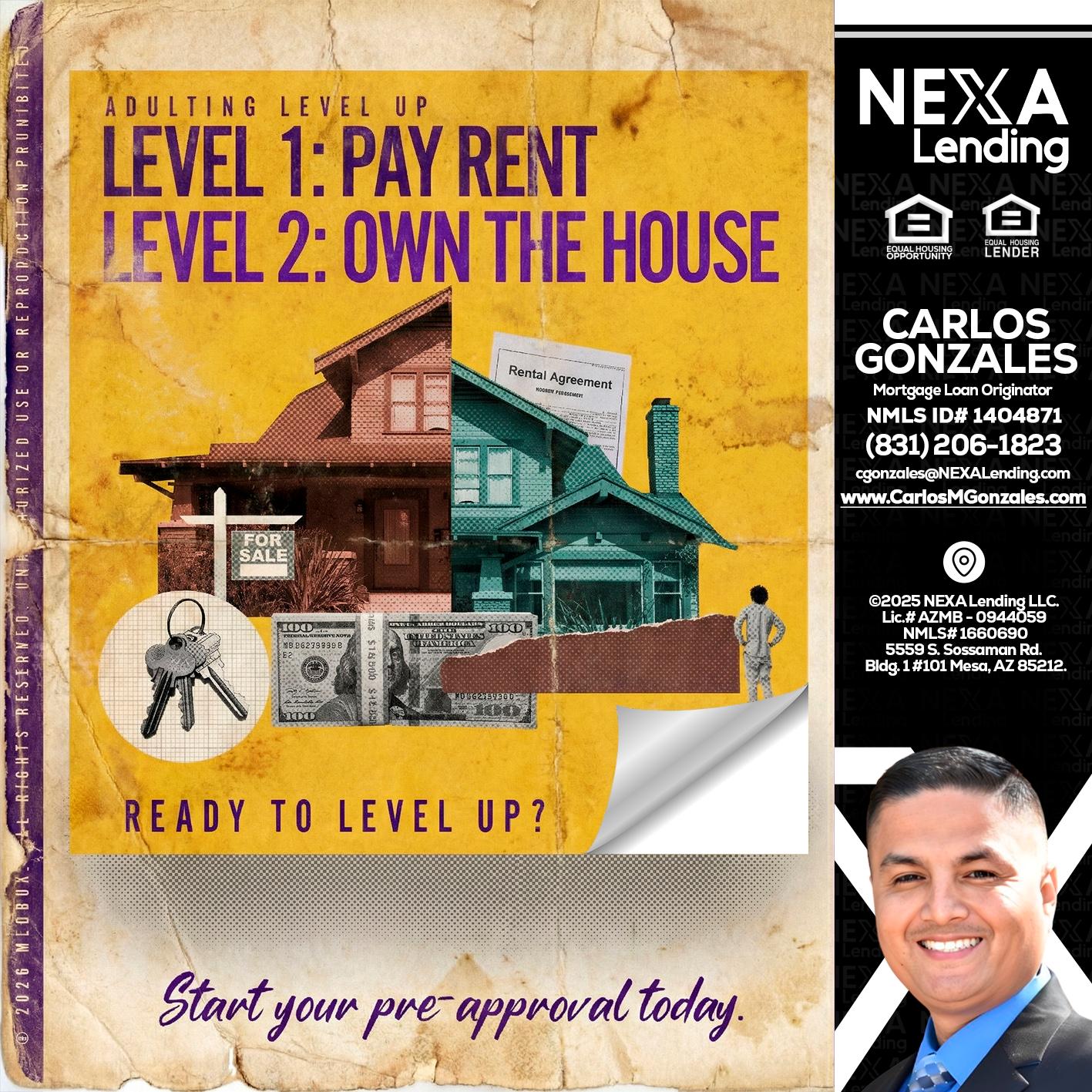 LEVEL 1 - Carlos Gonzales -Mortgage Loan Originator