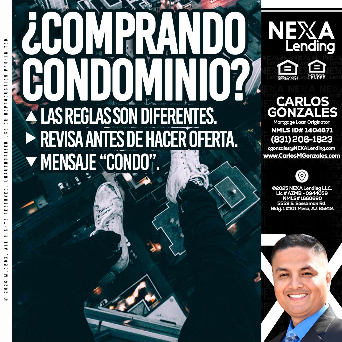 COMPRANDO CONDOMINIO? - Carlos Gonzales -Mortgage Loan Originator