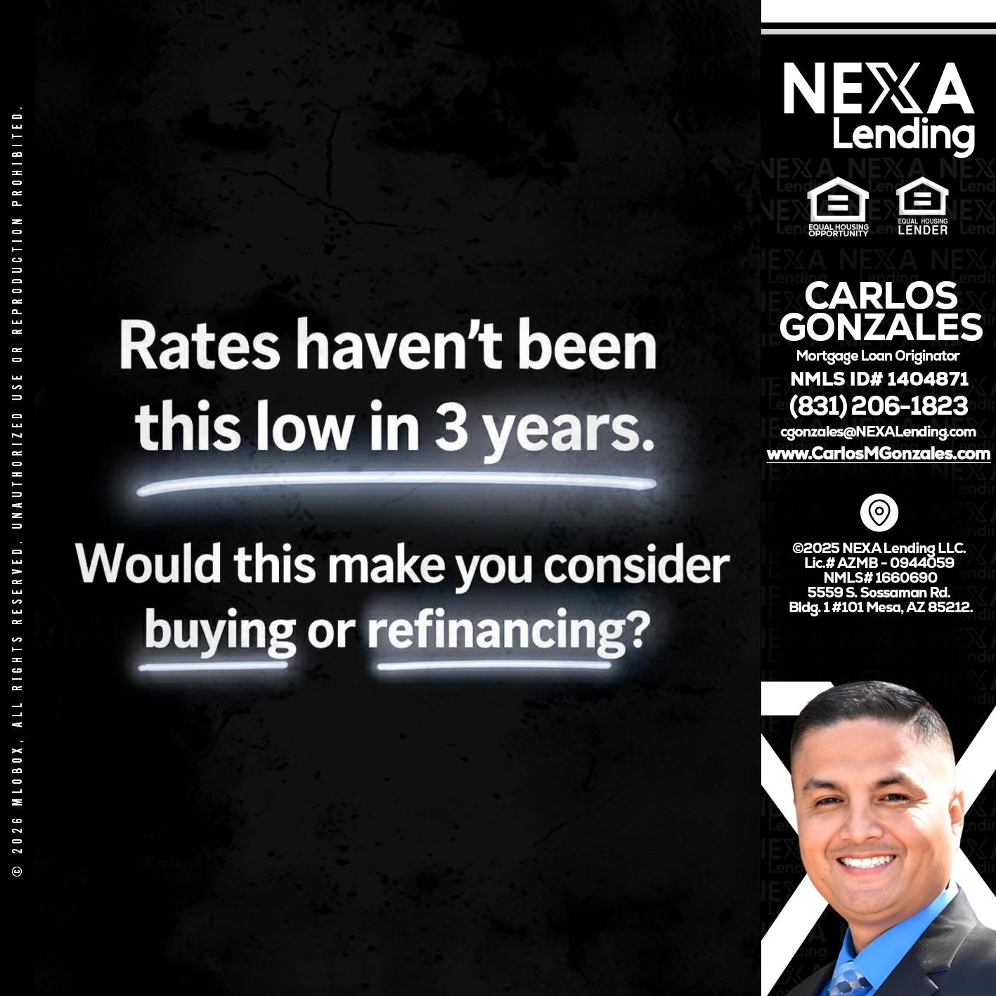 RATES HAVEN'T - Carlos Gonzales -Mortgage Loan Originator