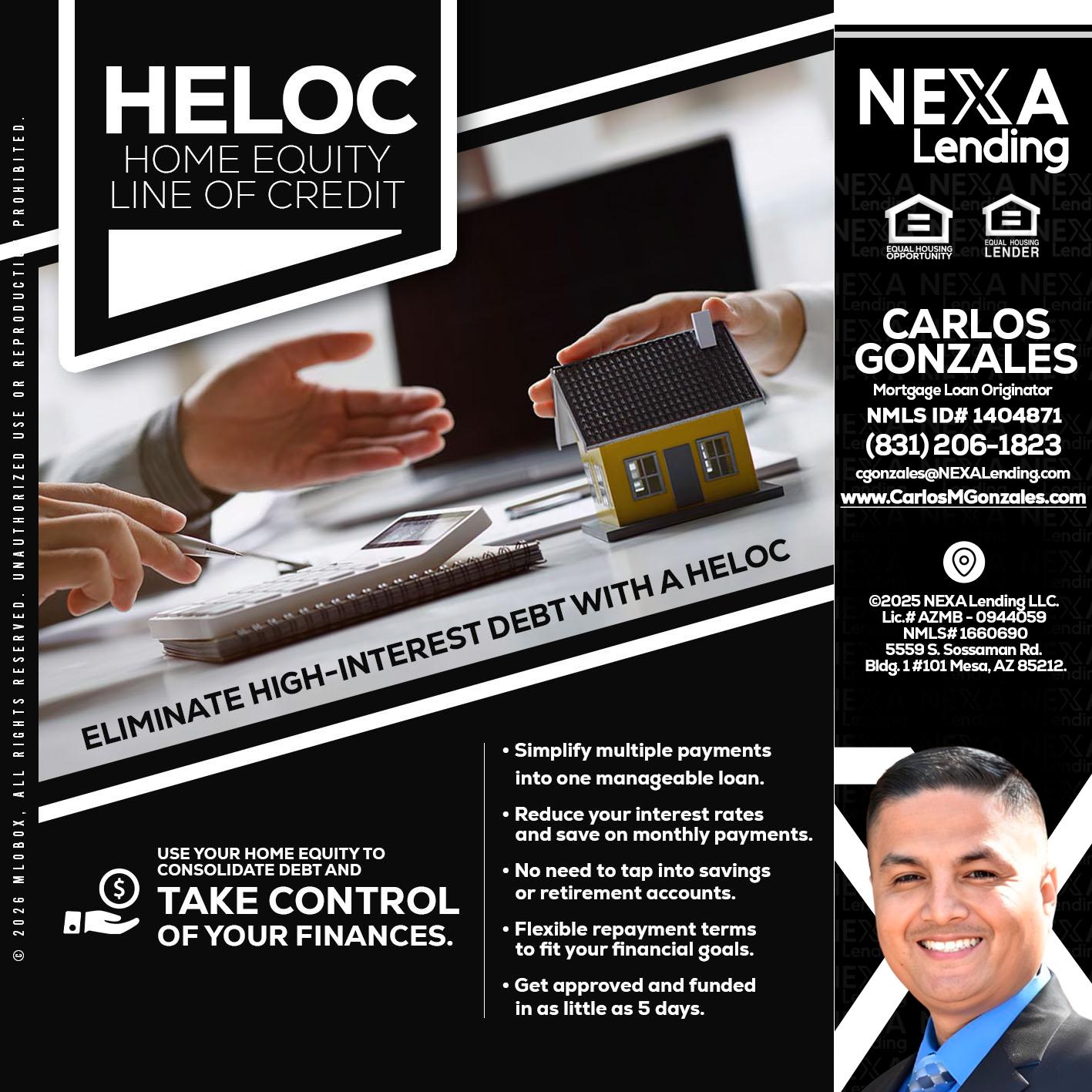 HELOC - Carlos Gonzales -Mortgage Loan Originator