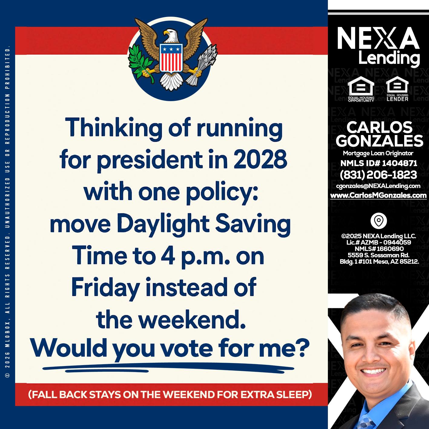 THINKING OF RUNING - Carlos Gonzales -Mortgage Loan Originator