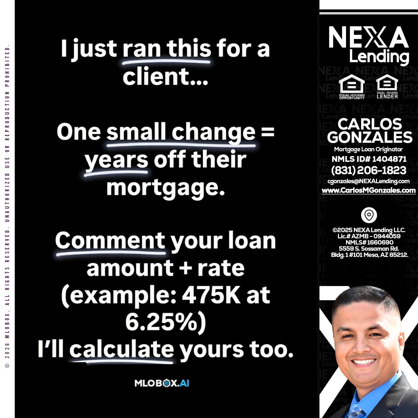 I JUST RAN - Carlos Gonzales -Mortgage Loan Originator