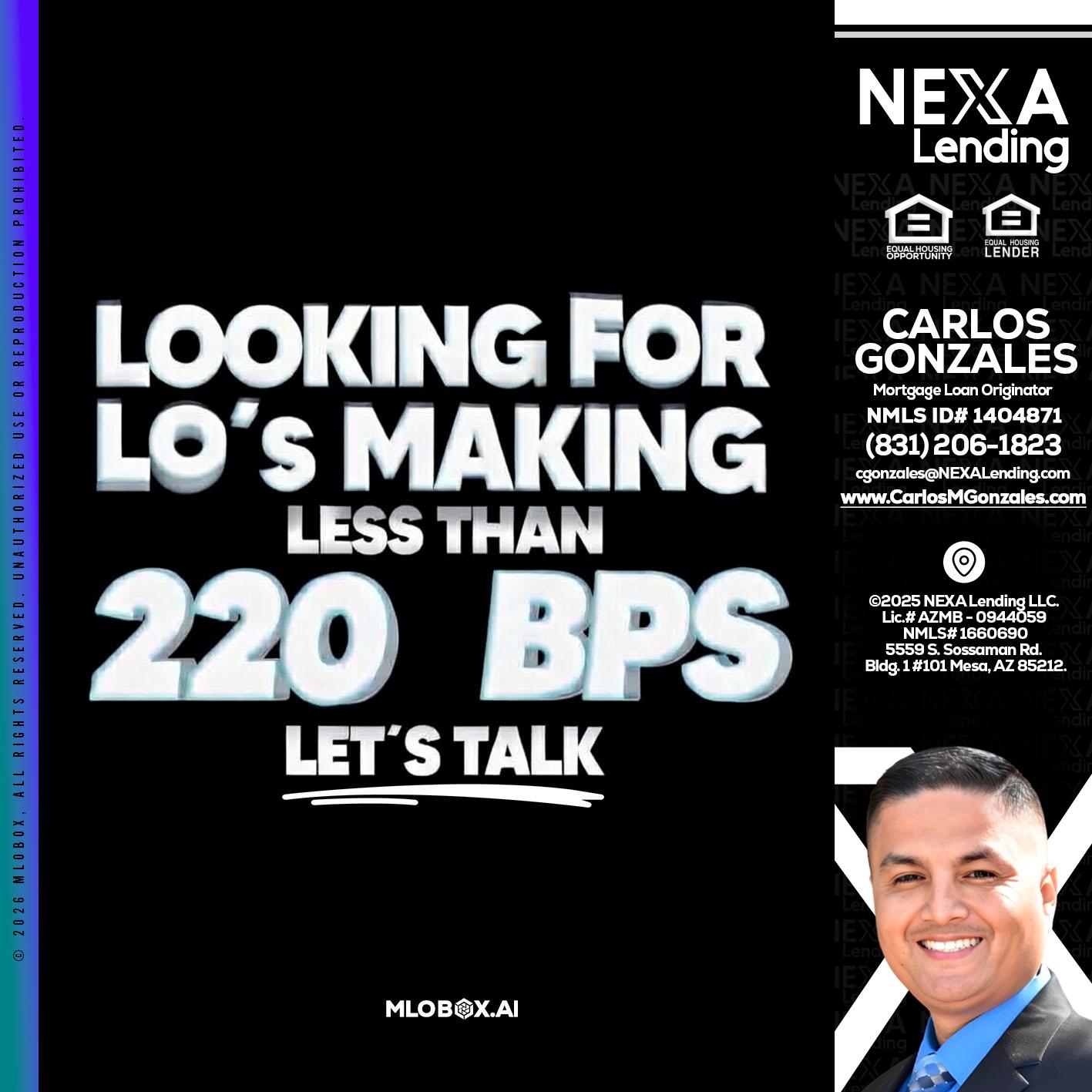 LOOKING FOR - Carlos Gonzales -Mortgage Loan Originator