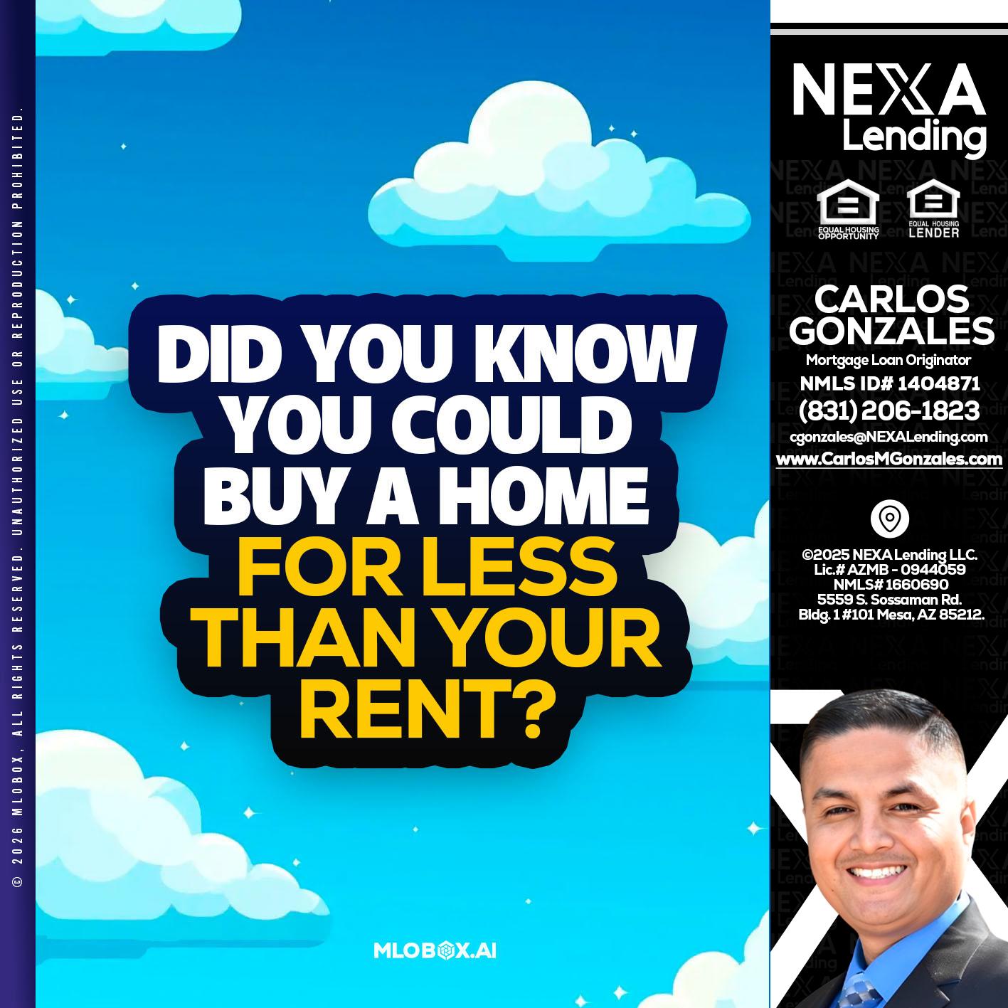 DID YOU KNOW - Carlos Gonzales -Mortgage Loan Originator