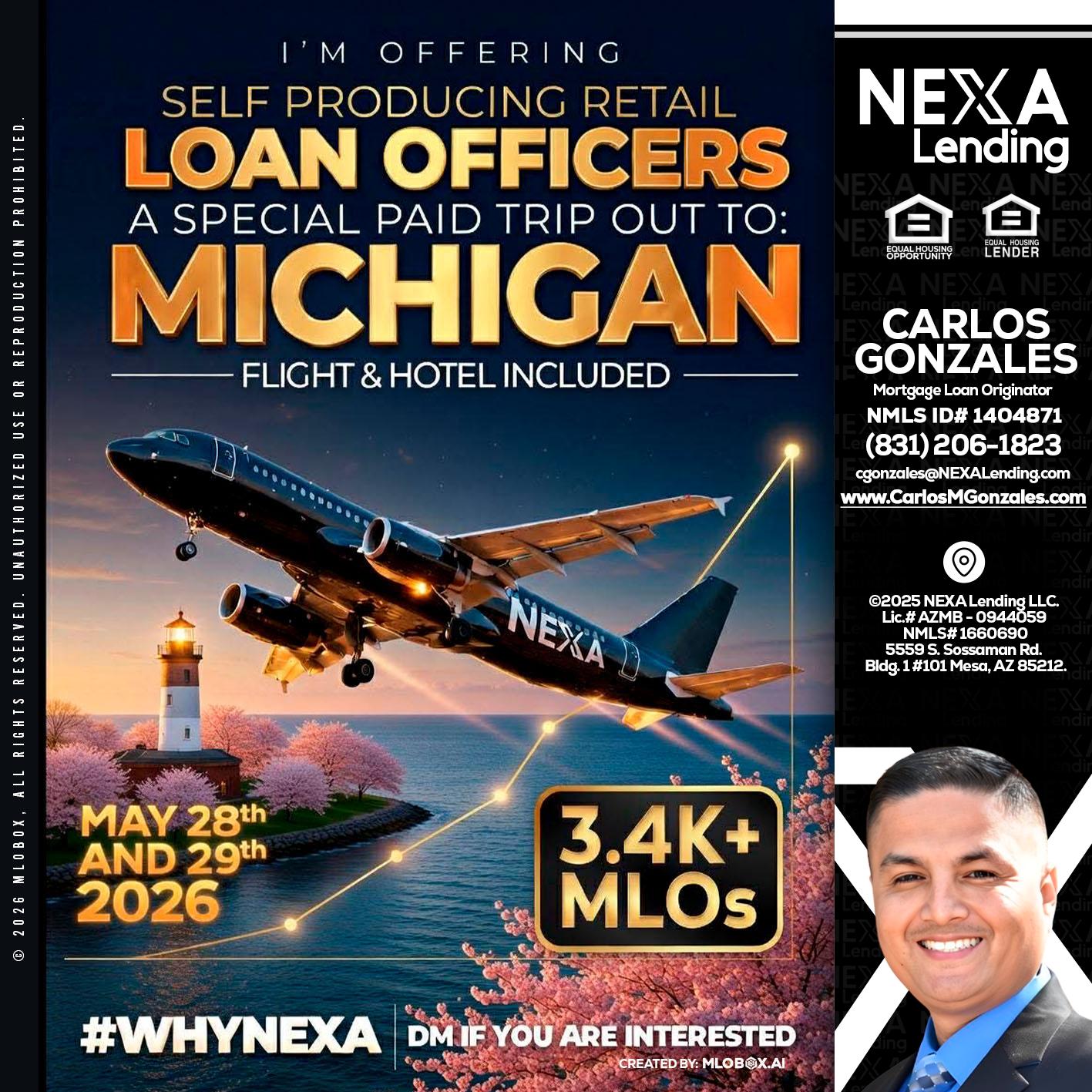 MICHIGAN TRIP - Carlos Gonzales -Mortgage Loan Originator