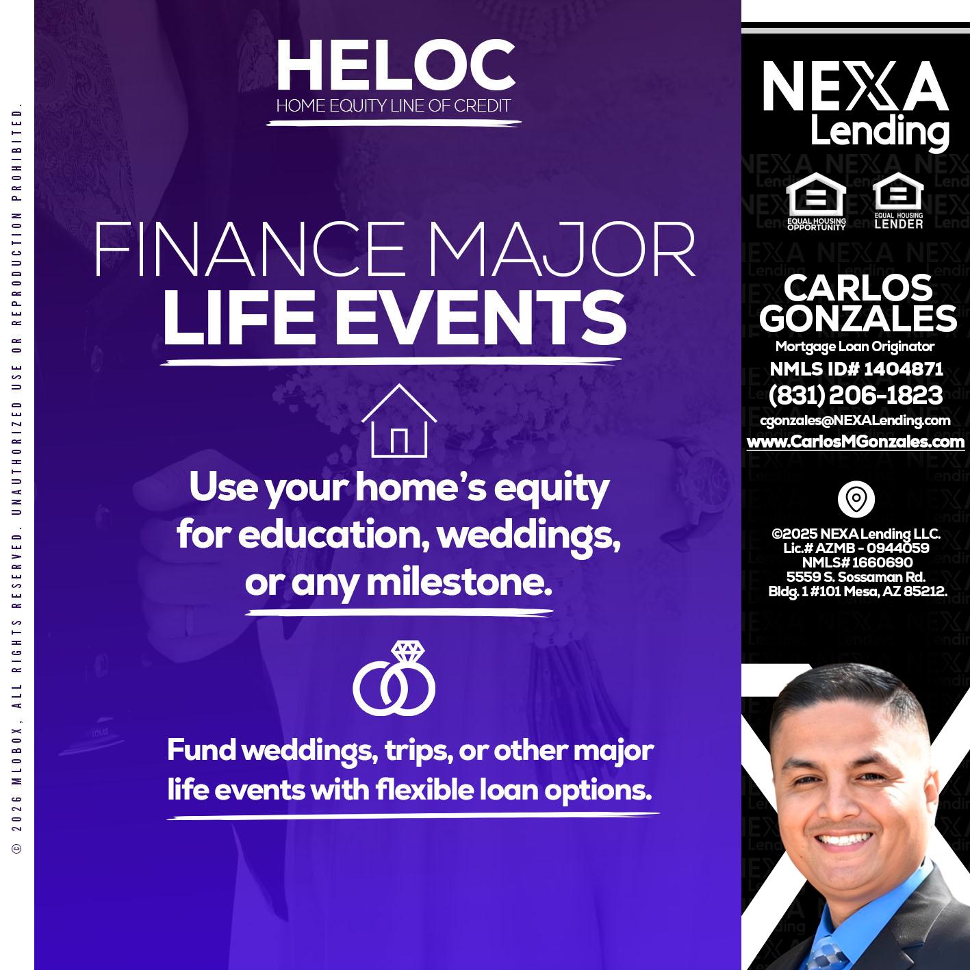 HELOC - Carlos Gonzales -Mortgage Loan Originator