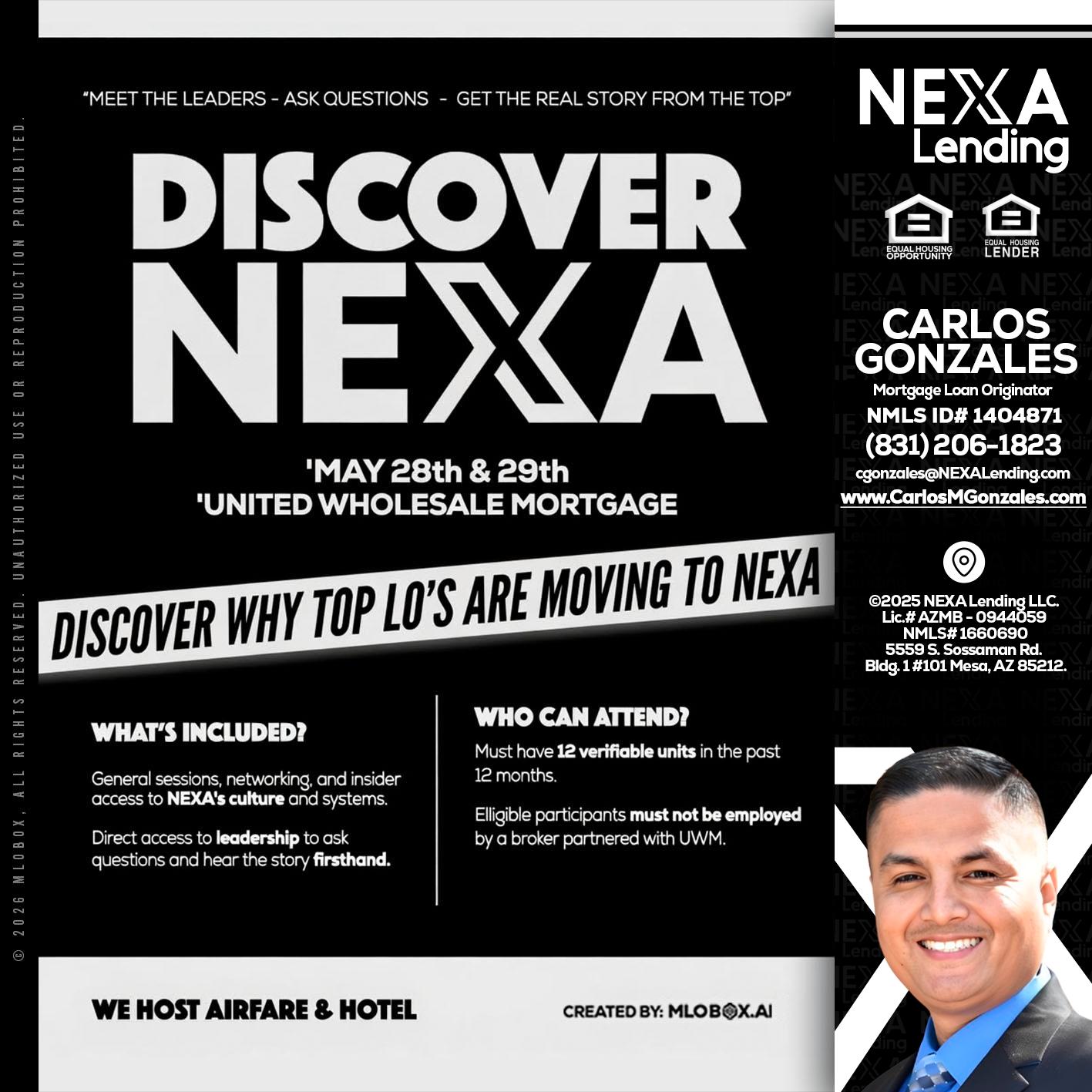 DISCOVER NEXA - Carlos Gonzales -Mortgage Loan Originator