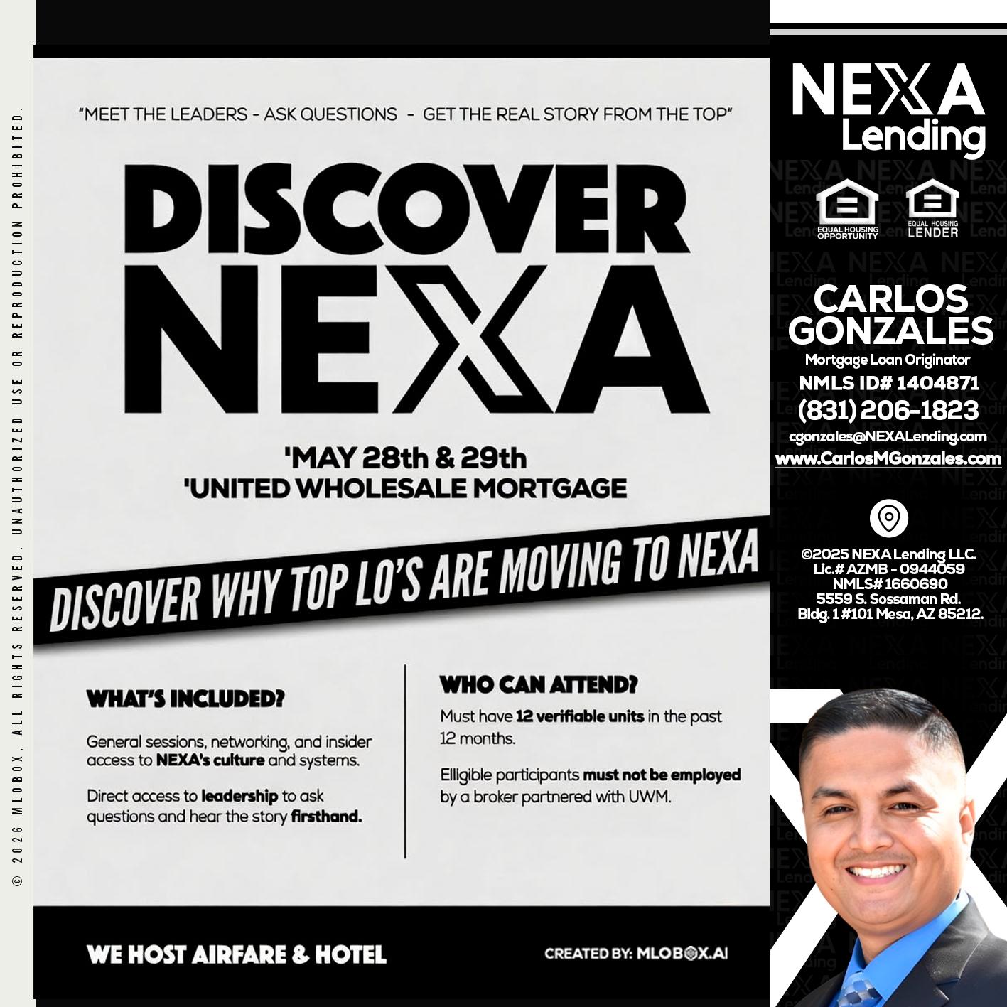 DISCOVER NEXA - Carlos Gonzales -Mortgage Loan Originator