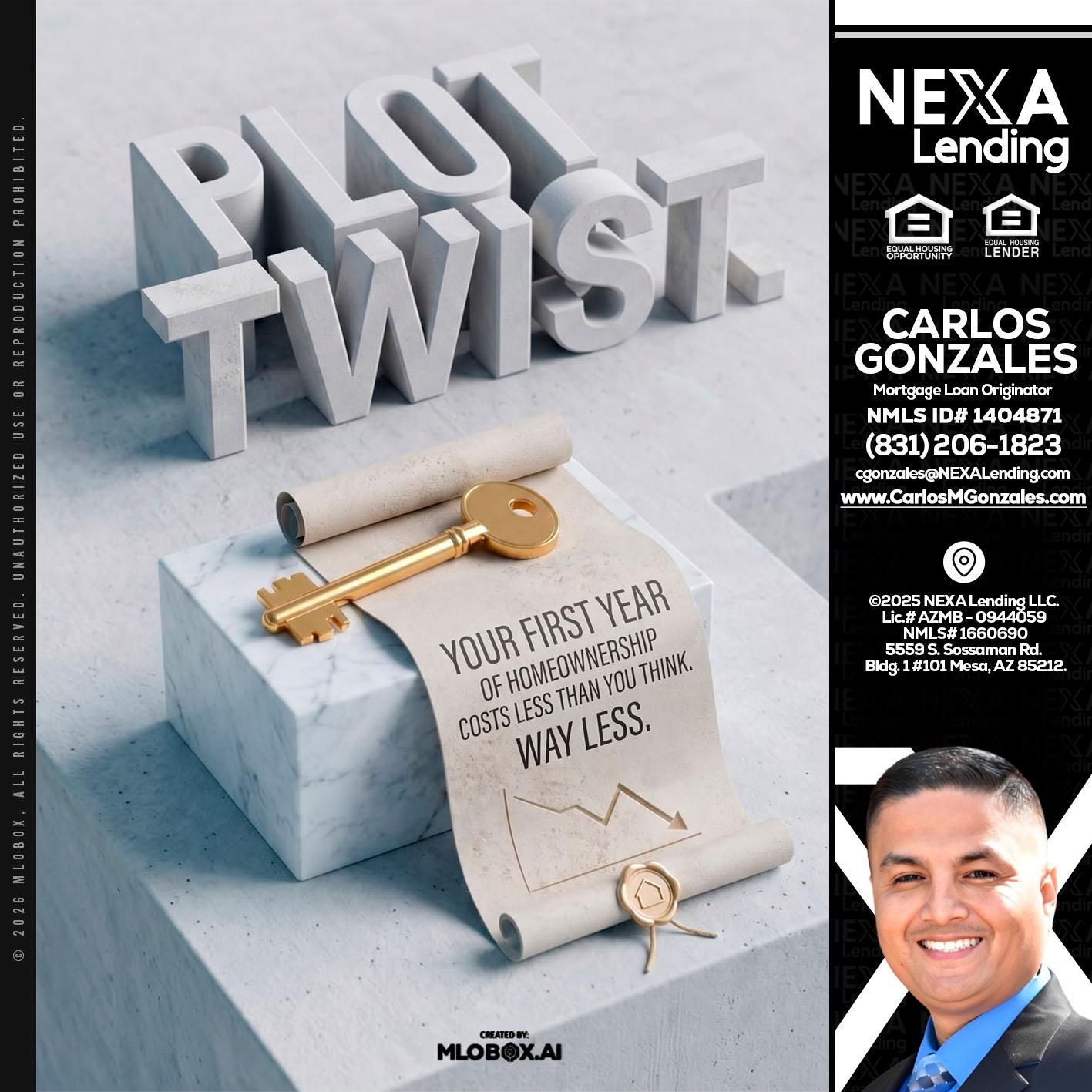 PLOT TWIST - Carlos Gonzales -Mortgage Loan Originator