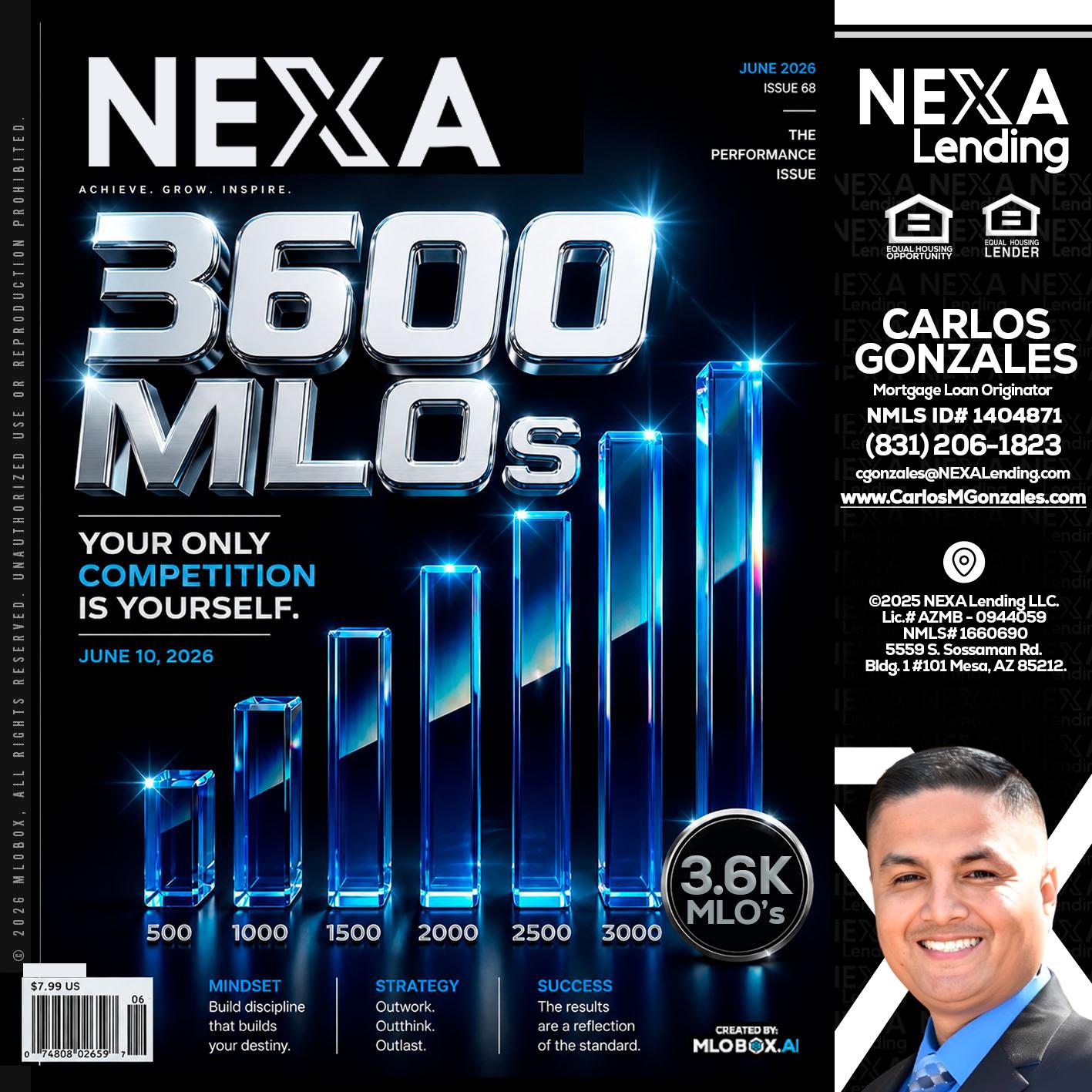 3600 MLOs - Carlos Gonzales -Mortgage Loan Originator