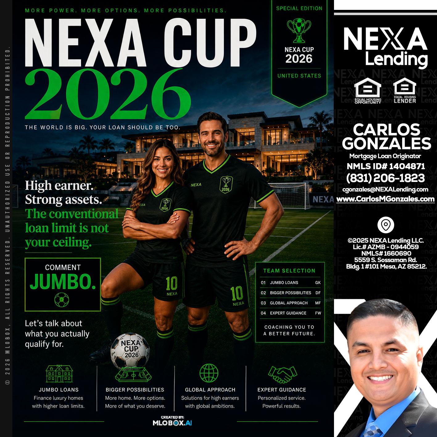 NEXA CUP 2026 - Carlos Gonzales -Mortgage Loan Originator