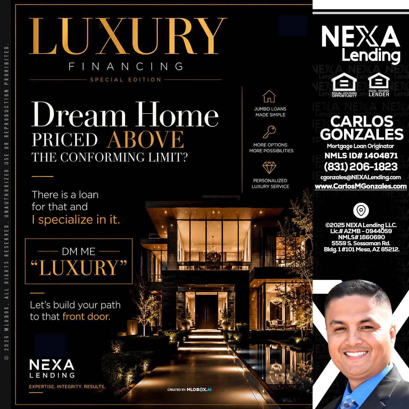 LUXURY - Carlos Gonzales -Mortgage Loan Originator