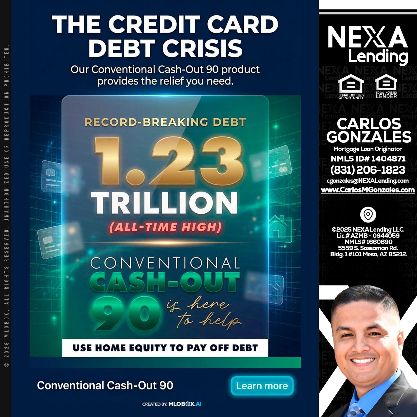 THE CREDIT CARD - Carlos Gonzales -Mortgage Loan Originator