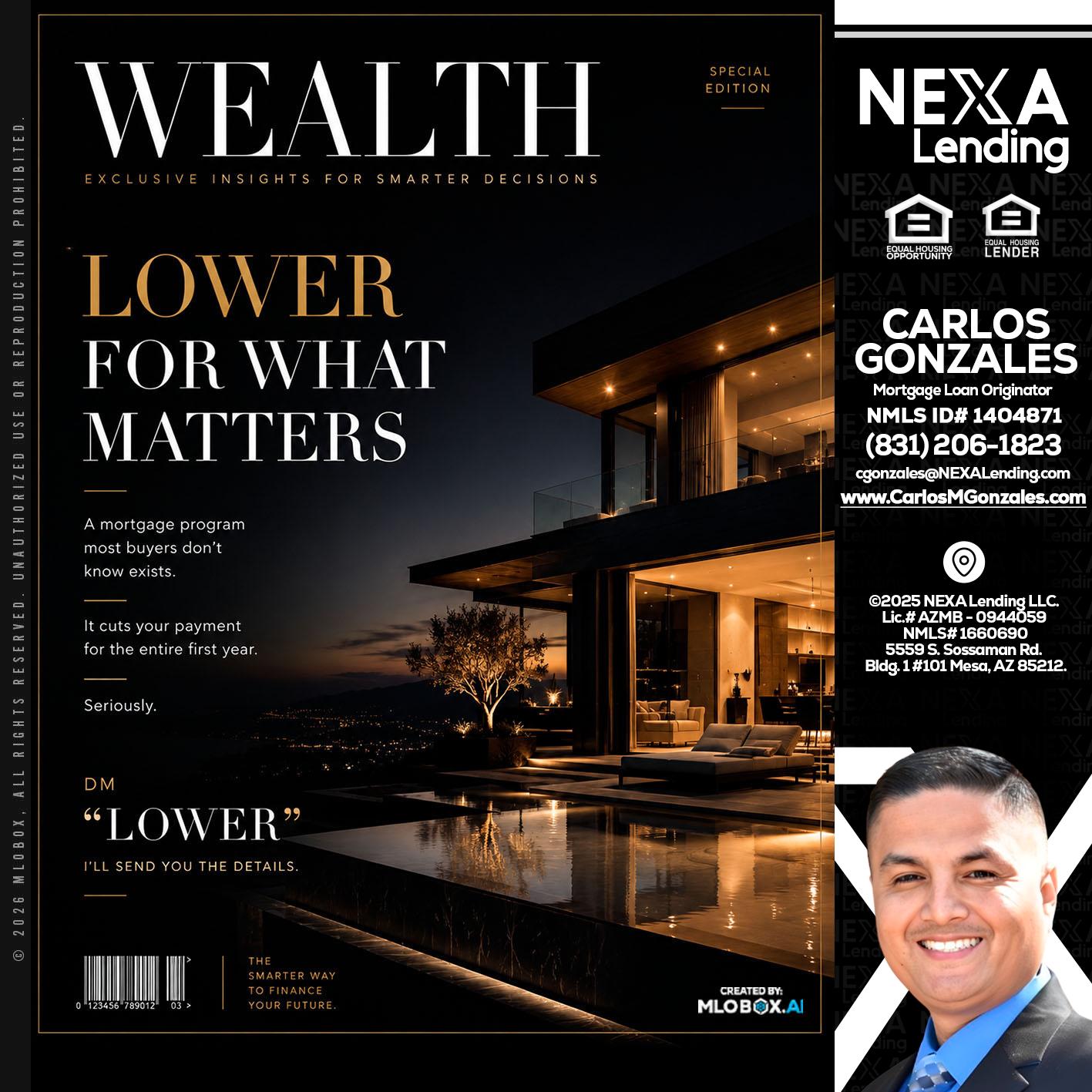 WEALTH - Carlos Gonzales -Mortgage Loan Originator