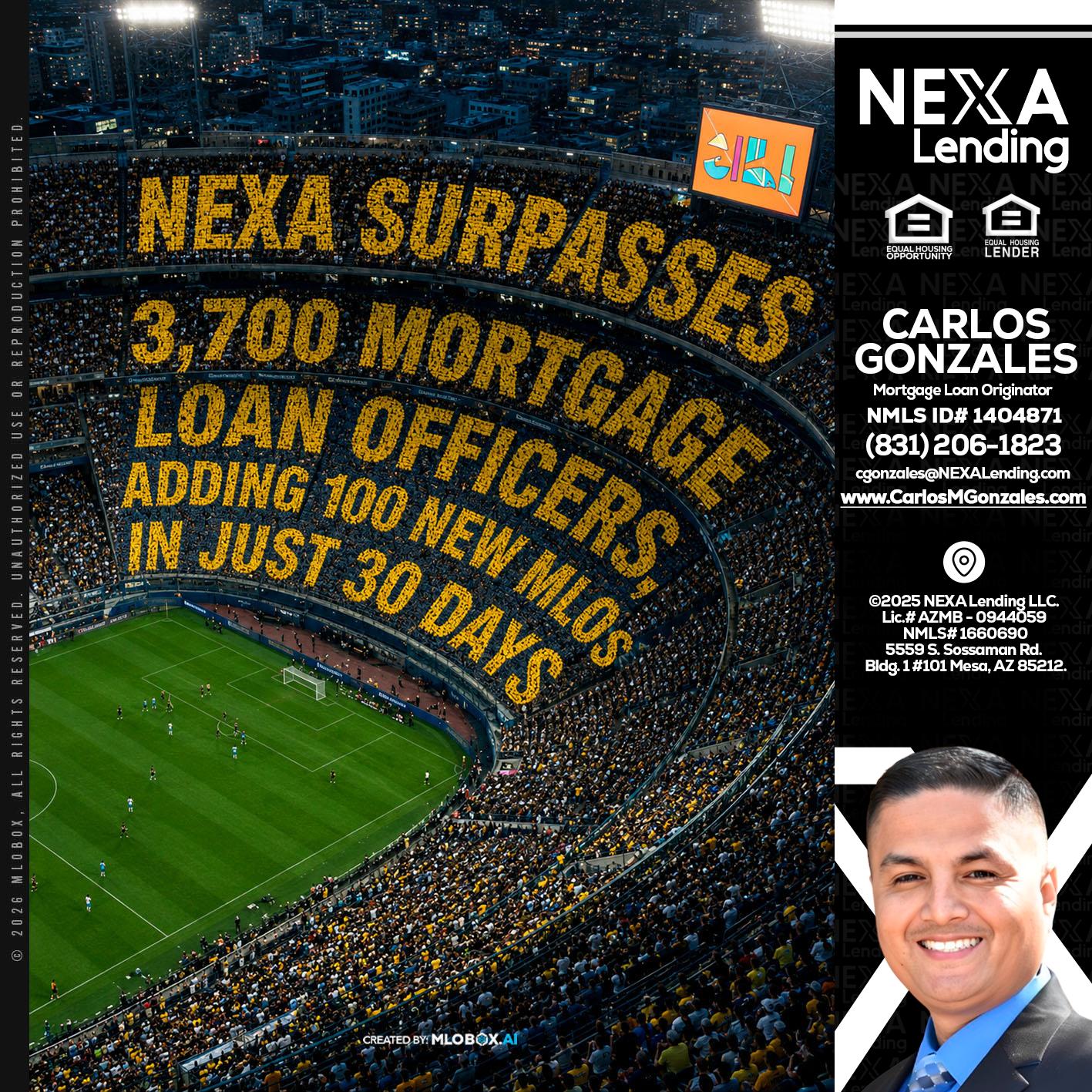 NEXA SURPASSES - Carlos Gonzales -Mortgage Loan Originator