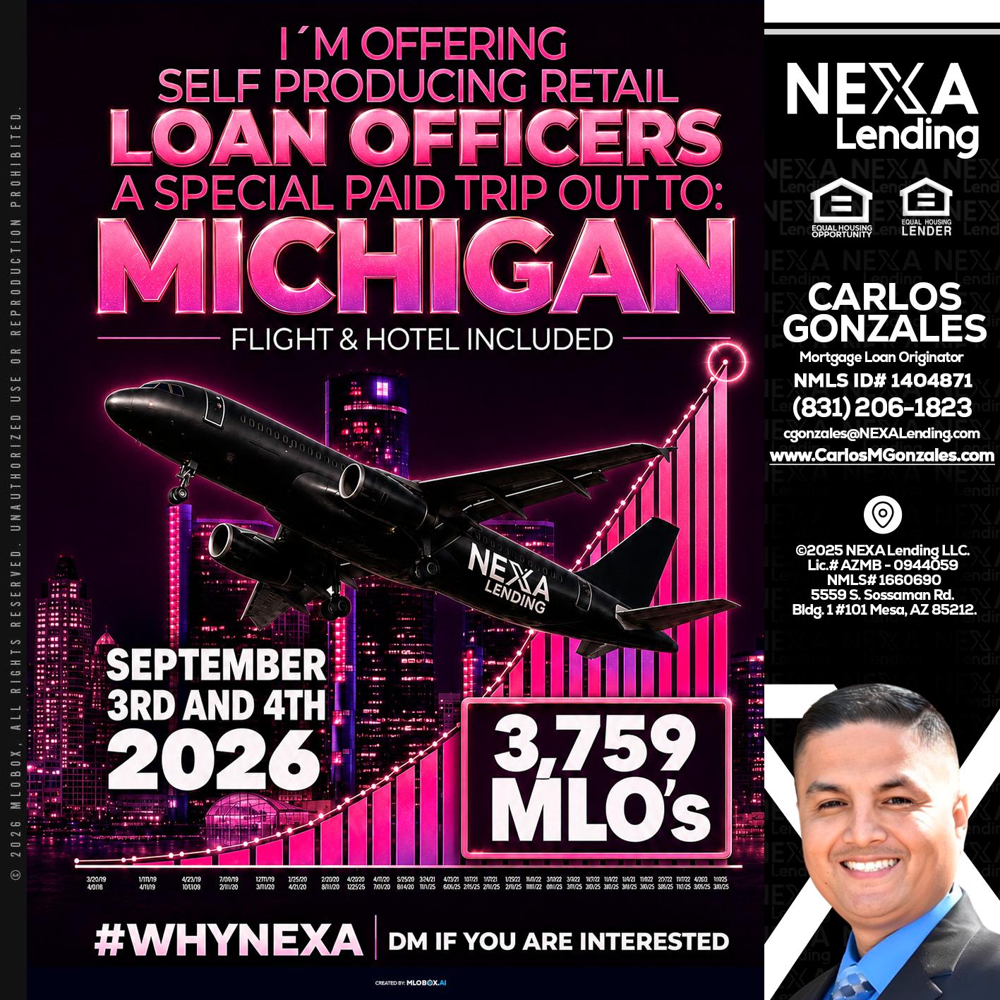 MICHIGAN TRIP - Carlos Gonzales -Mortgage Loan Originator