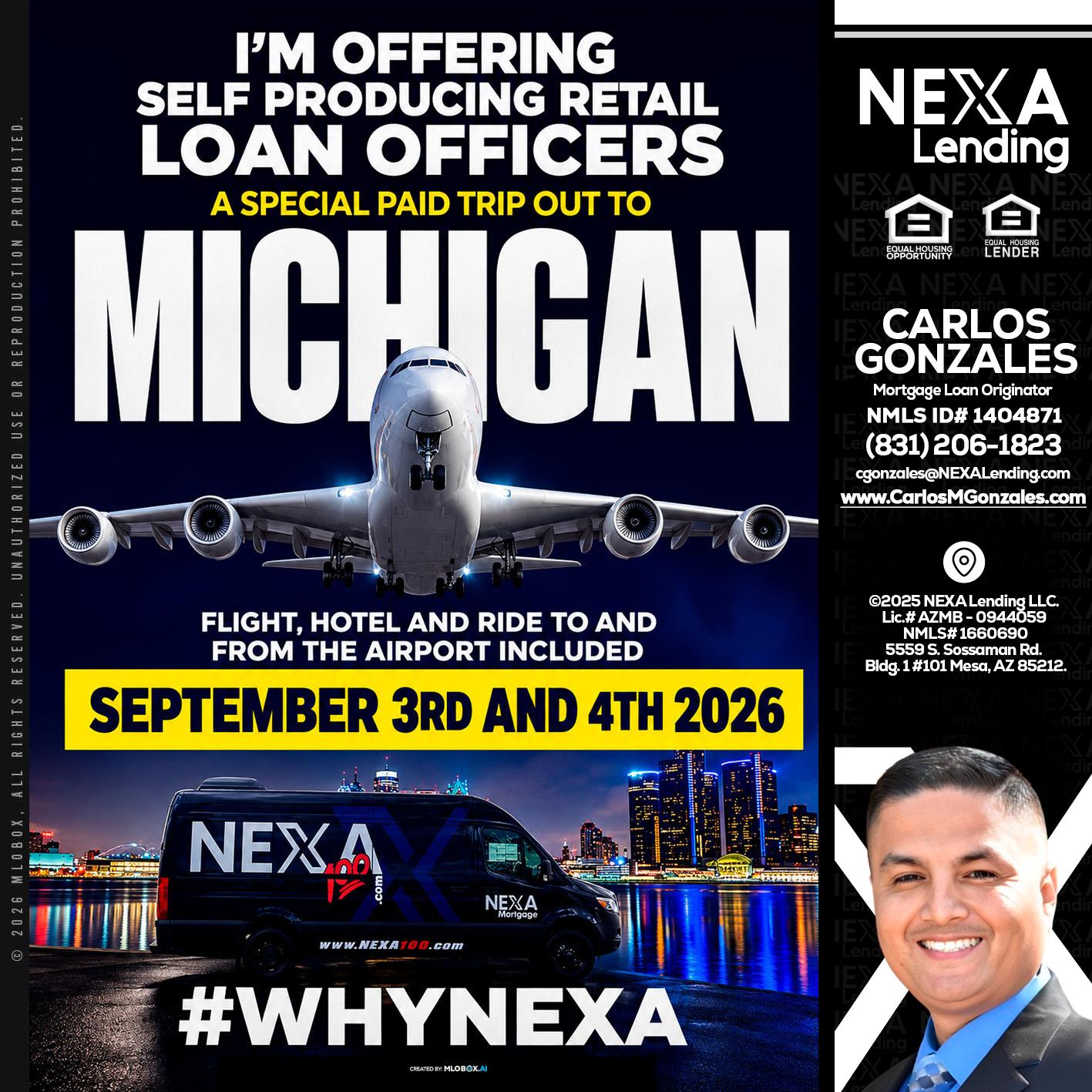 MICHIGAN - Carlos Gonzales -Mortgage Loan Originator