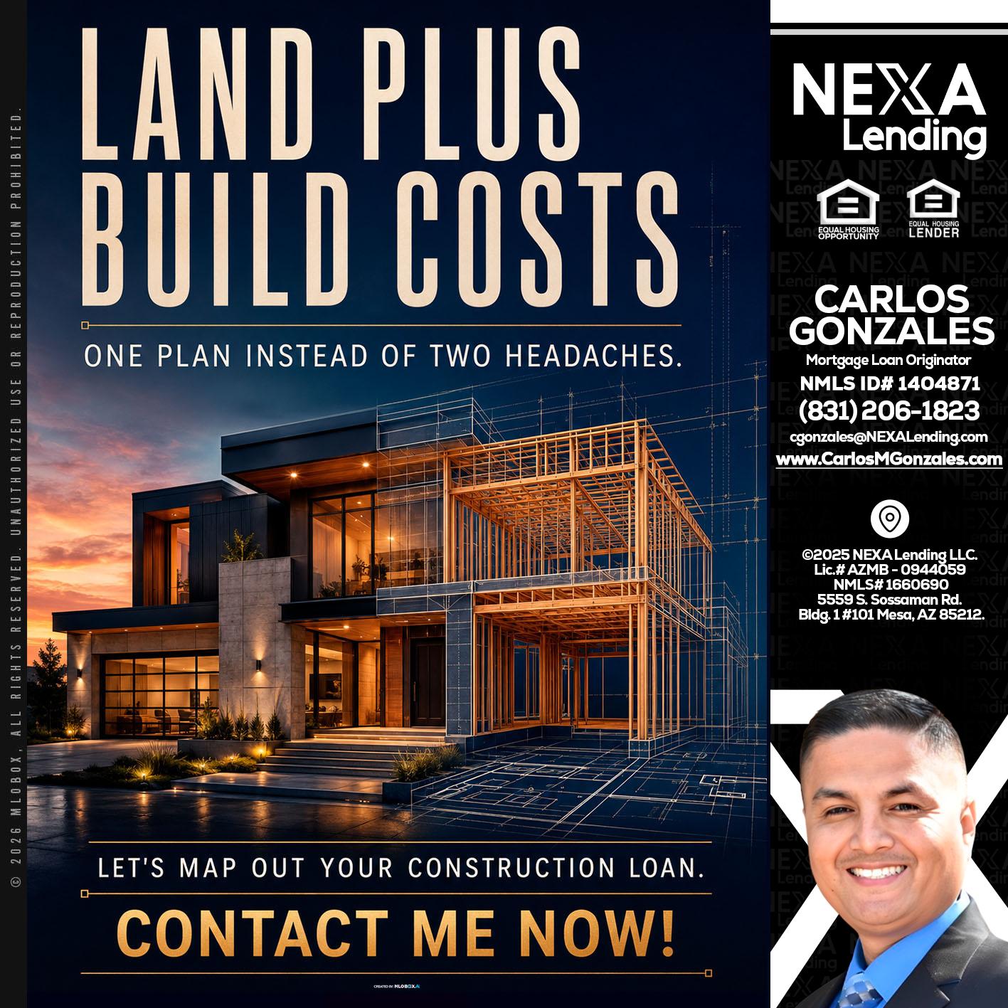 LAND PLUS - Carlos Gonzales -Mortgage Loan Originator
