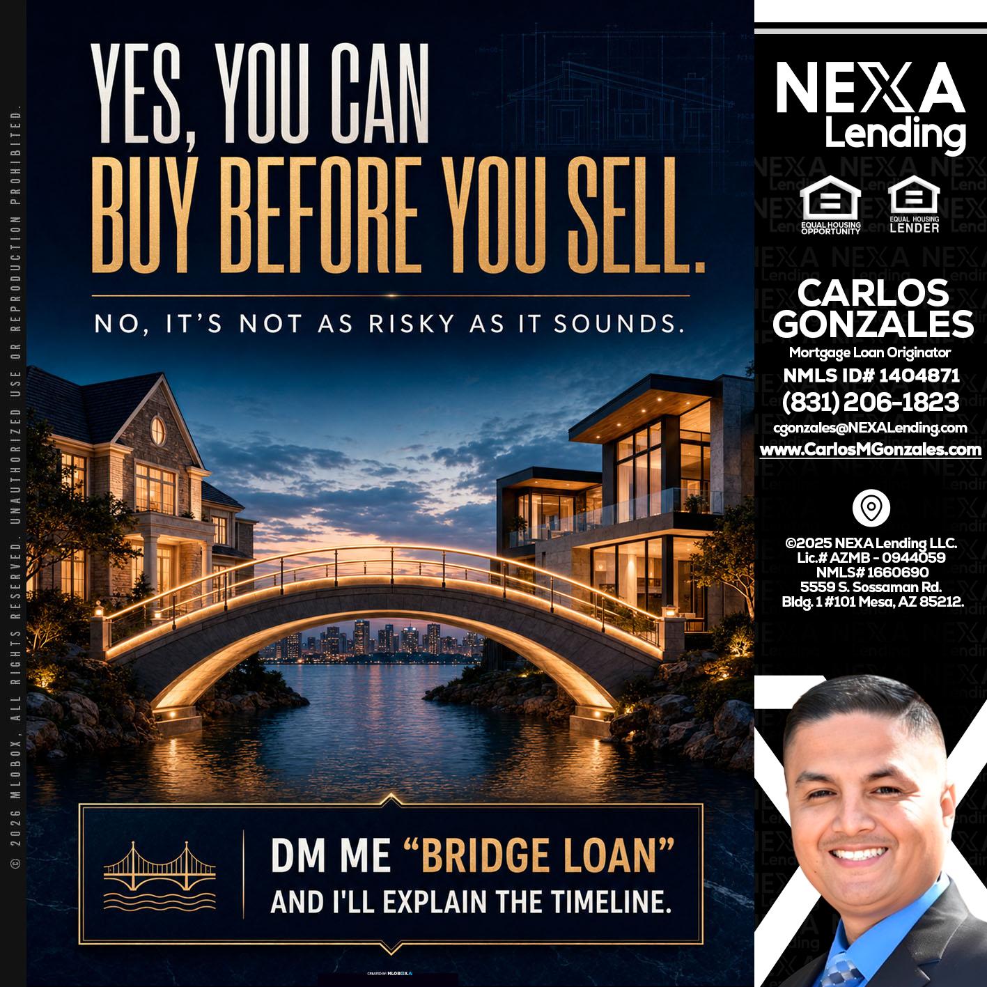 YES, YOU CAN - Carlos Gonzales -Mortgage Loan Originator